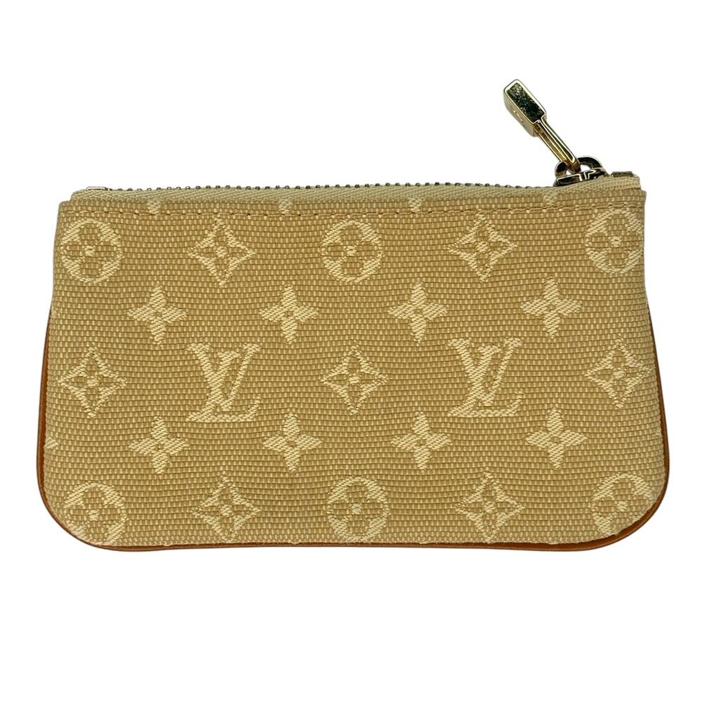 Louis Vuitton Pochette Cles Monogram Mini Coin Purse M92438 Beige Key Ring - Picture 11 of 11